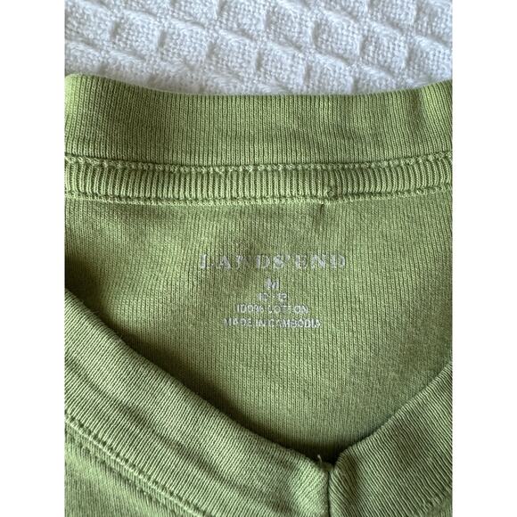 5 for 20 Lands’ End Green Cotton Tee & Tahari Gray Linen V-Neck Top Women’s M - Picture 4 of 9